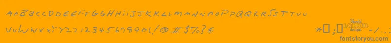 Dadsrecipe Font – Gray Fonts on Orange Background