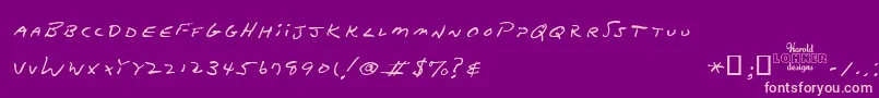 Dadsrecipe Font – Pink Fonts on Purple Background