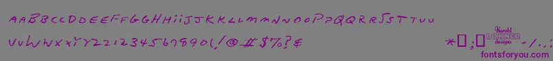 Dadsrecipe Font – Purple Fonts on Gray Background