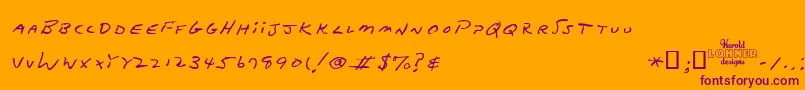fuente Dadsrecipe – Fuentes Moradas Sobre Fondo Naranja
