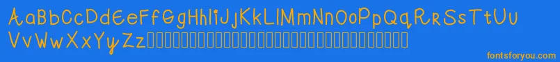 Swwell Font – Orange Fonts on Blue Background