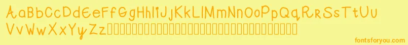 Swwell Font – Orange Fonts on Yellow Background