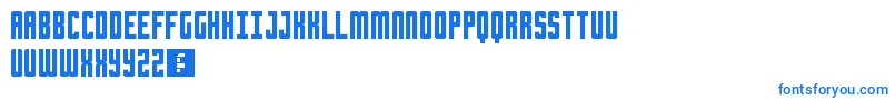 Chrome-Schriftart – Blaue Schriften