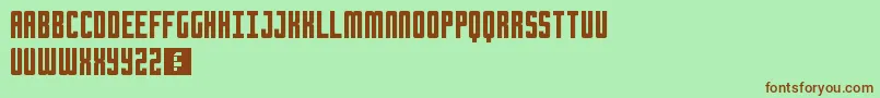フォントChrome – 緑の背景に茶色のフォント