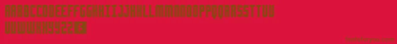 Chrome-Schriftart – Braune Schriften auf rotem Hintergrund