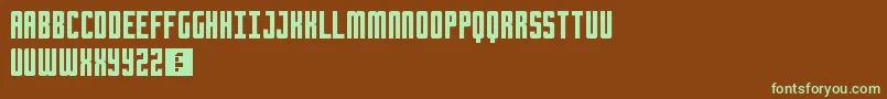 Шрифт Chrome – зелёные шрифты на коричневом фоне