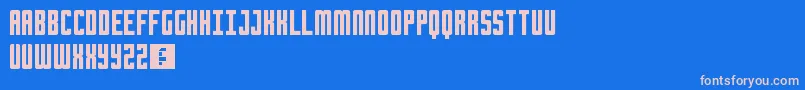Chrome Font – Pink Fonts on Blue Background