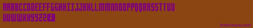 Chrome Font – Purple Fonts on Brown Background