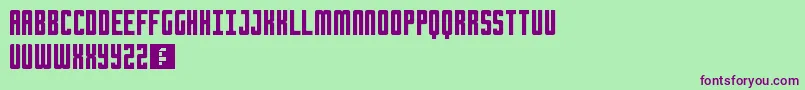 Chrome-Schriftart – Violette Schriften auf grünem Hintergrund