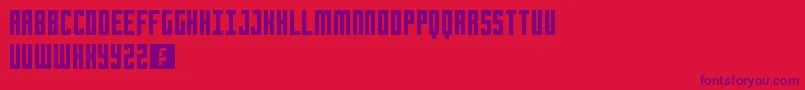 Chrome Font – Purple Fonts on Red Background