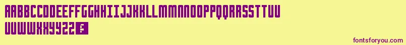 Chrome Font – Purple Fonts on Yellow Background