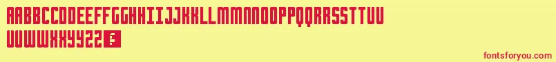 Chrome Font – Red Fonts on Yellow Background