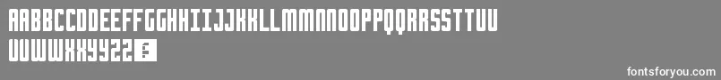 フォントChrome – 灰色の背景に白い文字