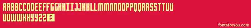 Шрифт Chrome – жёлтые шрифты на красном фоне