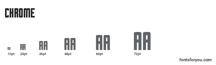 Размеры шрифта Chrome