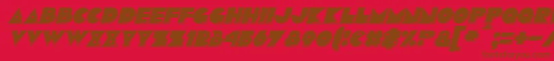 PacmaniaItalic Font – Brown Fonts on Red Background
