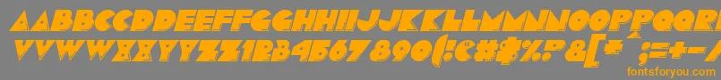 fuente PacmaniaItalic – Fuentes Naranjas Sobre Fondo Gris