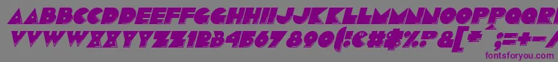 PacmaniaItalic Font – Purple Fonts on Gray Background