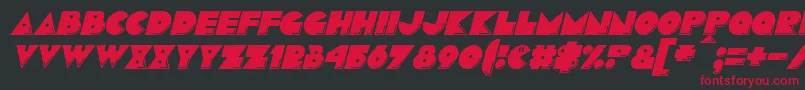 fuente PacmaniaItalic – Fuentes Rojas Sobre Fondo Negro
