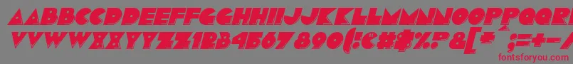 Шрифт PacmaniaItalic – красные шрифты на сером фоне