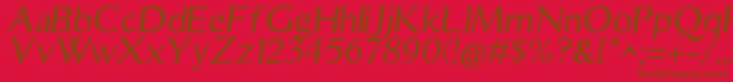 AristocratOblique Font – Brown Fonts on Red Background