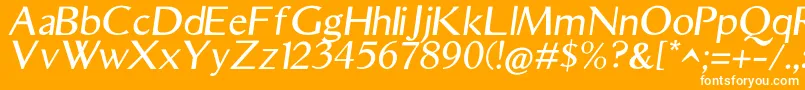 AristocratOblique Font – White Fonts on Orange Background