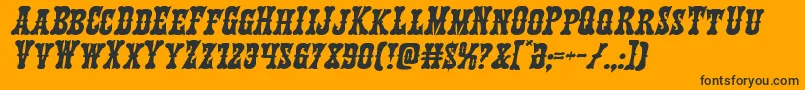 Texasrangerexpandital Font – Black Fonts on Orange Background