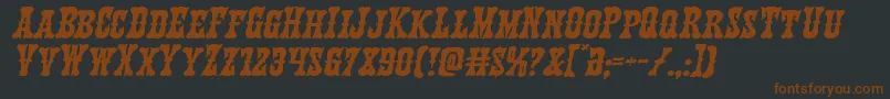 Texasrangerexpandital Font – Brown Fonts on Black Background