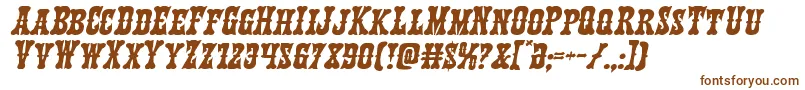 Texasrangerexpandital Font – Brown Fonts on White Background