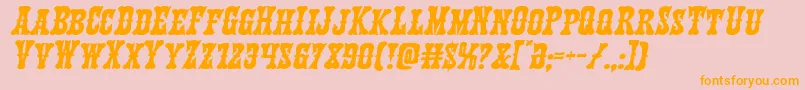 Texasrangerexpandital Font – Orange Fonts on Pink Background