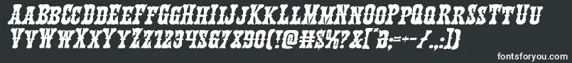 Texasrangerexpandital Font – White Fonts on Black Background