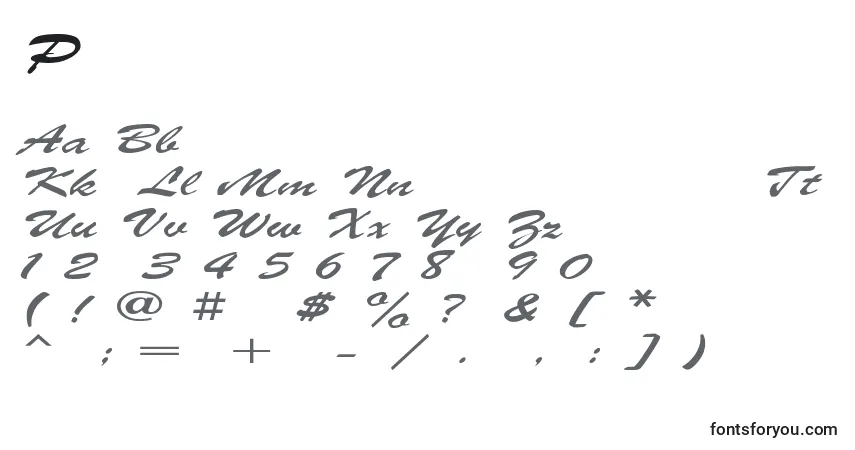 Schriftart ParsekExpanded – Alphabet, Zahlen, spezielle Symbole