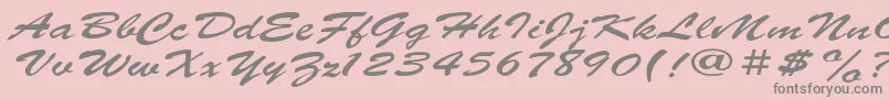 ParsekExpanded-Schriftart – Graue Schriften auf rosa Hintergrund