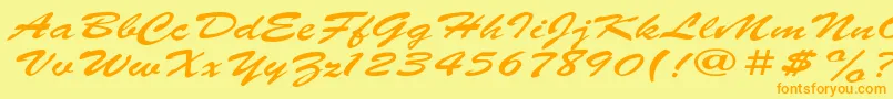 ParsekExpanded Font – Orange Fonts on Yellow Background