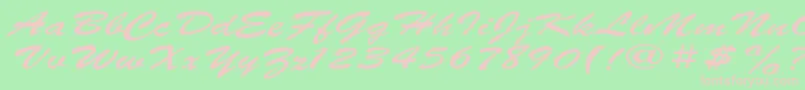 ParsekExpanded Font – Pink Fonts on Green Background