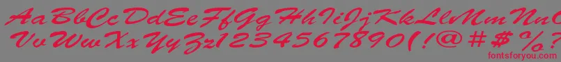 ParsekExpanded Font – Red Fonts on Gray Background