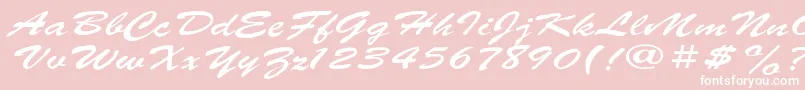 ParsekExpanded-Schriftart – Weiße Schriften auf rosa Hintergrund