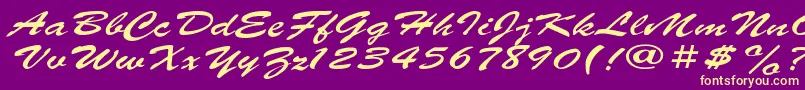 ParsekExpanded Font – Yellow Fonts on Purple Background