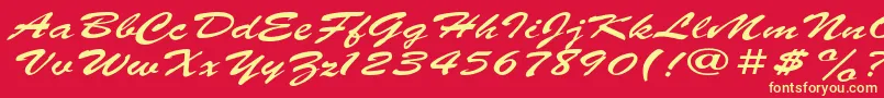 ParsekExpanded Font – Yellow Fonts on Red Background