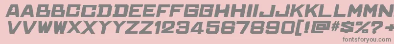 ChineserocksftItalic Font – Gray Fonts on Pink Background