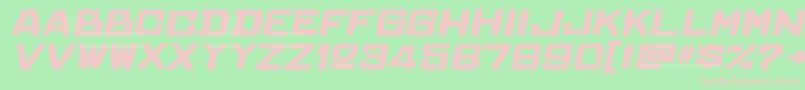 ChineserocksftItalic Font – Pink Fonts on Green Background