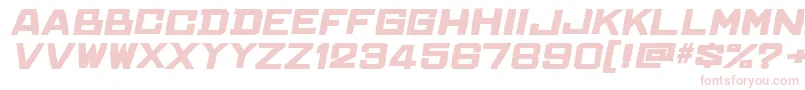 fuente ChineserocksftItalic – Fuentes Rosadas Sobre Fondo Blanco