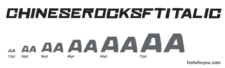 ChineserocksftItalic Font Sizes