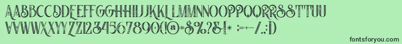 Nomosinlinegrunge Font – Black Fonts on Green Background