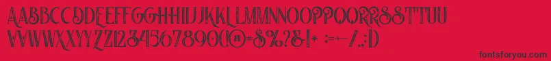 Nomosinlinegrunge Font – Black Fonts on Red Background