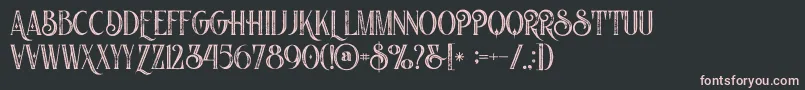 Nomosinlinegrunge Font – Pink Fonts on Black Background