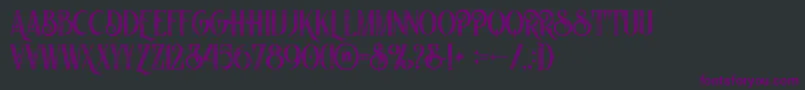 Nomosinlinegrunge Font – Purple Fonts on Black Background