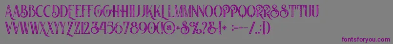 Nomosinlinegrunge Font – Purple Fonts on Gray Background