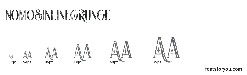Размеры шрифта Nomosinlinegrunge (38319)
