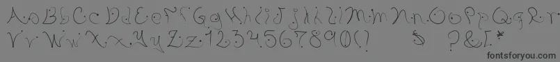 Pystil Font – Black Fonts on Gray Background